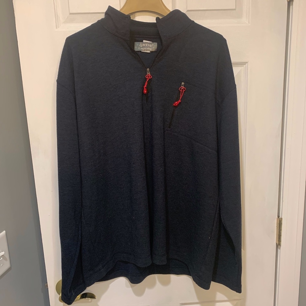 Orvis Navy Long Sleeve 1/4 Zip
